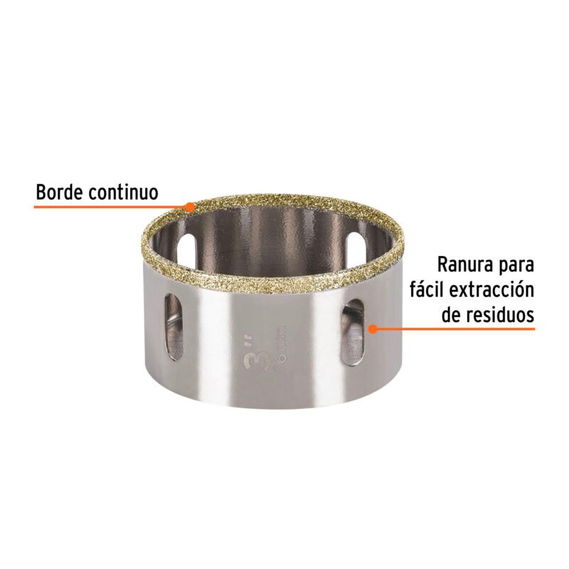 Código: 17136 Brocasierra diamante 3' borde continuo, Truper COAZ-3