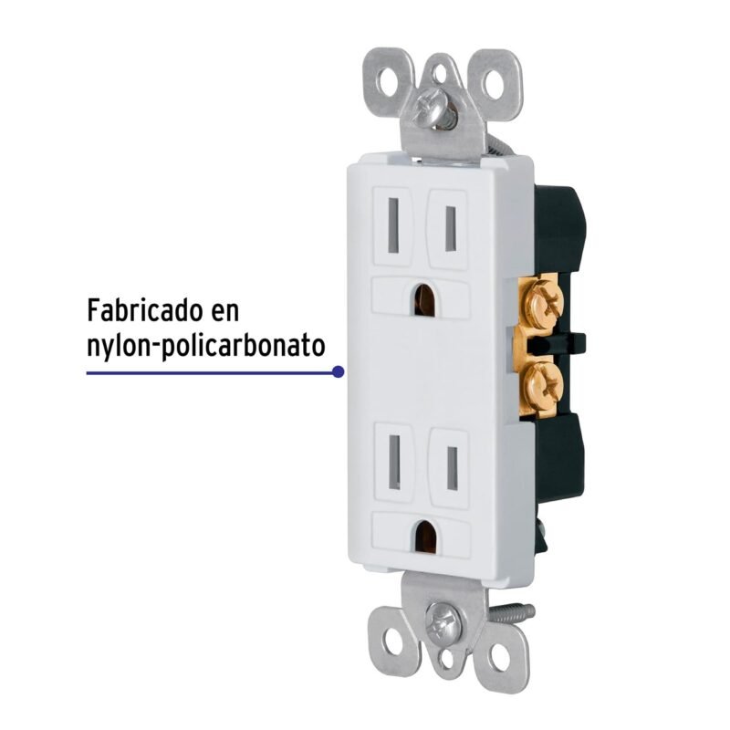 Código: 46111 Contacto dúplex, 2 polos + tierra, línea Classic, Volteck CODO-CL