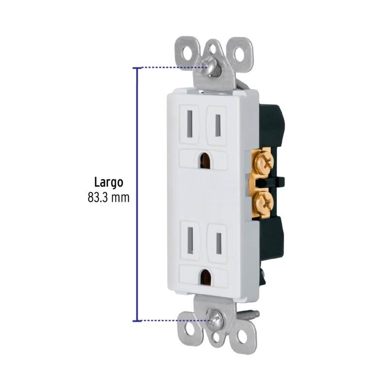 Código: 46111 Contacto dúplex, 2 polos + tierra, línea Classic, Volteck CODO-CL