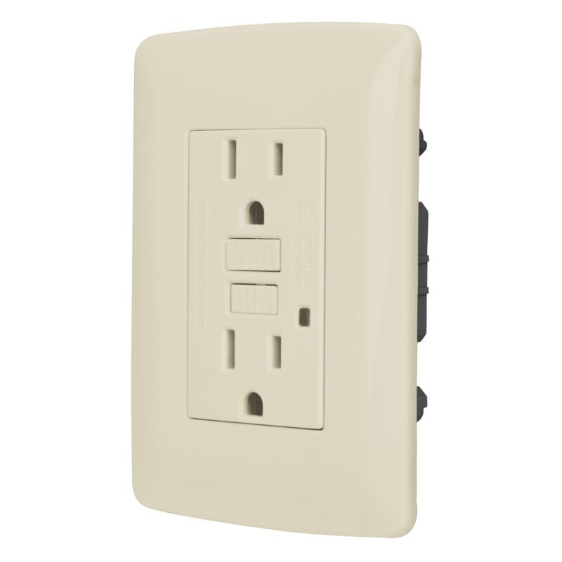 Código: 46145 Contacto dúplex falla a tierra GFCI, marfil, línea Italiana CODO-GFCII