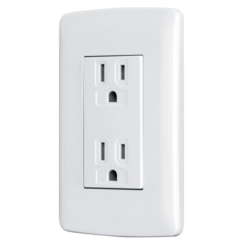 CODO-IB.jpg Código: 48130 Contacto dúplex aterrizado, color blanco, línea Italiana CODO-IB