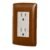Código: 49809 Contacto dúplex aterrizado, color madera, línea Italiana CODO-IM