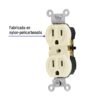 Código: 46102 Contacto dúplex, 2 polos 3 hilos, Standard, marfil, Volteck CODO-S