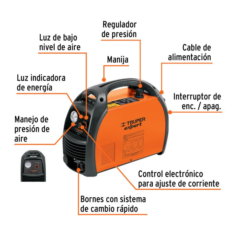 Código: 17332 Cortadora de plasma de 60 A, Truper Expert COPLA-60X