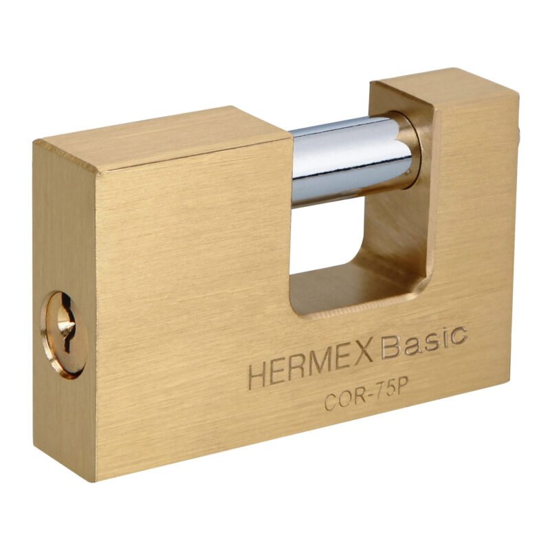 Código: 23512 Candado antipalanca 75 mm cuerpo de latón, HERMEX BASIC COR-75P