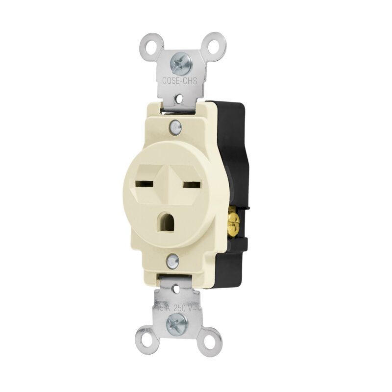 Código: 46110 Contacto sencillo, cara de chino, Standard, marfil, Volteck COSE-CHS