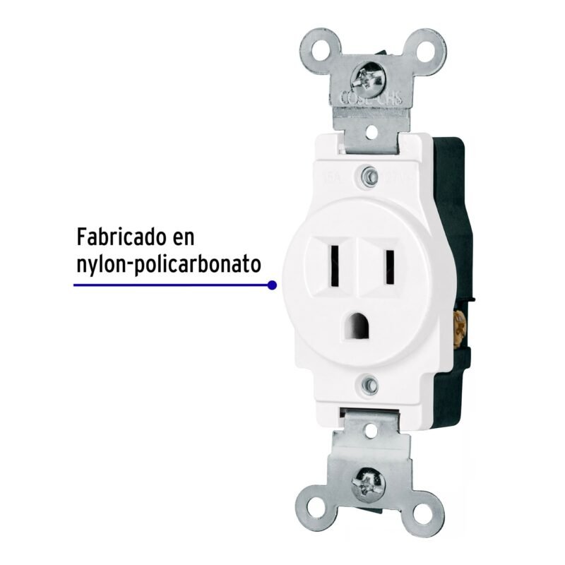 Código: 47731 Contacto sencillo, 2 polos 3 hilos, Standard, blanco COSE-SB