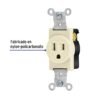 Código: 46109 Contacto sencillo, 2 polos 3 hilos, Standard, marfil COSE-S