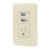 Código: 48064 Contacto aterrizado + 2 puertos USB, marfil, línea Italiana COUSB-I