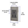 Código: 47851 Placa armada acero contacto y 2 puertos USB 1.5 mód, Lisboa COUSB-LA