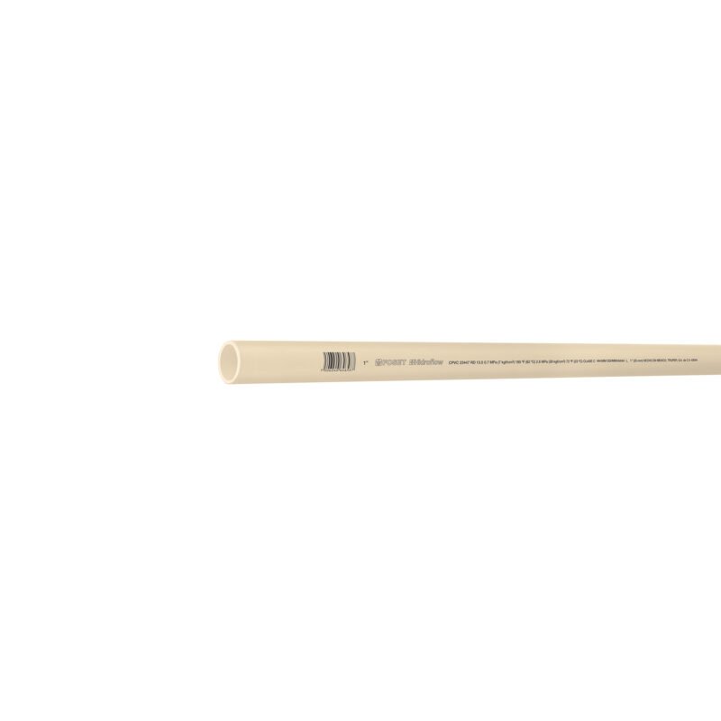 CPVC-003.jpg Código: 45044 Tubo de 1' CPVC hidráulico RD 13.5, 1', 3m, 0.8kg, FOSET CPVC-003