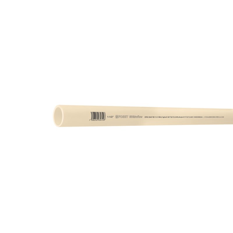 CPVC-005.jpg Código: 45561 Tubo de 1-1/2' CPVC hidráulico RD 11, 3m, 2.1kg, FOSET CPVC-005