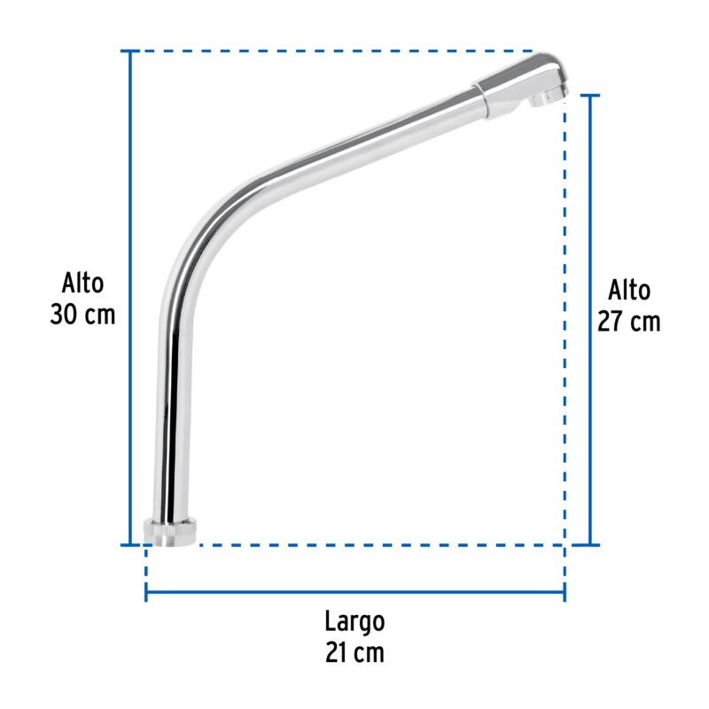 Código: 49193 Cuello tipo cobra para mezcladora de fregadero, cromo, Basic CR-319