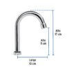 Código: 49285 Cuello tipo bar para mezcladora de lavabo, cromo, Basic CRB-060