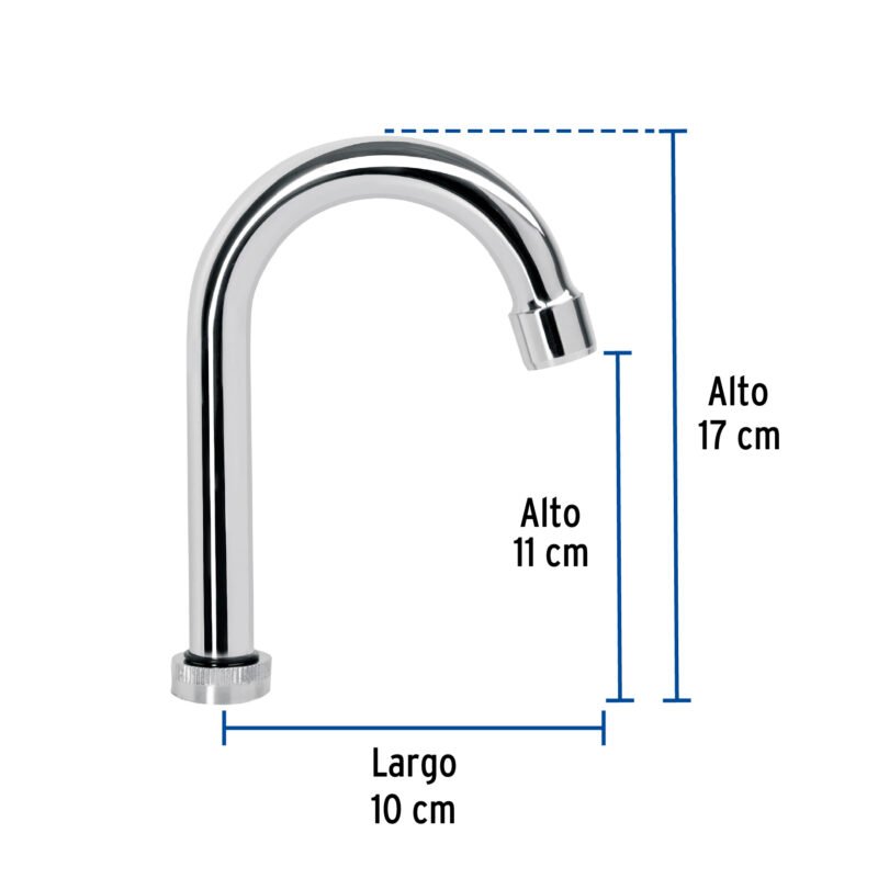 Código: 49285 Cuello tipo bar para mezcladora de lavabo, cromo, Basic CRB-060