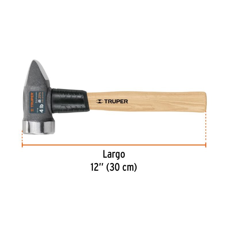 CRP-4HXFC2.jpg Código: 11253 Marro para herrería 4 lb mango 12', Truper CRP-4HX