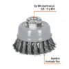 Código: 100851 Carda copa 3' alambre trenzado fino, Multi-rosca, Truper CT-608MR