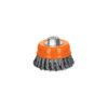 Código: 14185 Carda copa 4' alambre trenzado fino, eje M14, Truper CT-610M
