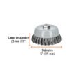 Código: 100853 Carda copa 5' alambre trenzado fino, Multi-rosca, Truper CT-612MR