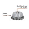 Código: 100856 Carda copa 5' alambre trenzado grueso, Multi-rosca, Truper CT-612MRX
