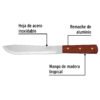 Código: 23078 Cuchillo cebollero 8' mango de madera, Pretul CUCH-M80