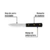 Código: 23084 Cuchillo cebollero 5' mango de polipropileno, Pretul CUCH-P50