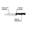 Código: 23089 Cuchillo de chef 6' mango de polipropileno, Pretul CUCH-P61