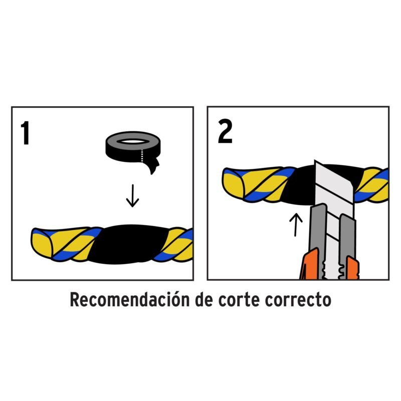 CUE-101KFC2.jpg Código: 40186 Kilo de cuerda amarilla de polipropileno 10 mm, rollo 1kg CUE-101K