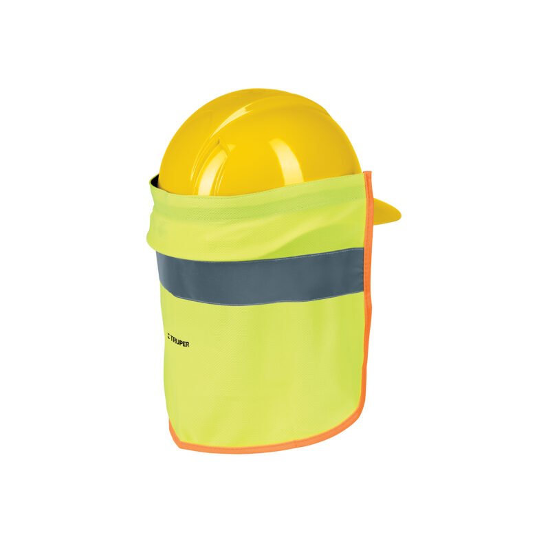 CUNU-V.jpg Código: 13165 Cubrenuca para casco, verde con reflejante, Truper CUNU-V