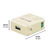 Código: 48108 Módulo puerto USB, línea Italiana, color marfil, Volteck CUSB-I