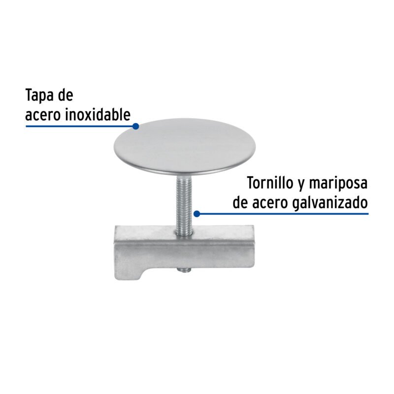 CUTA-44FC1.jpg Código: 49595 Cubretaladro de acero inoxidable 1-3/4' cromo, Foset CUTA-44
