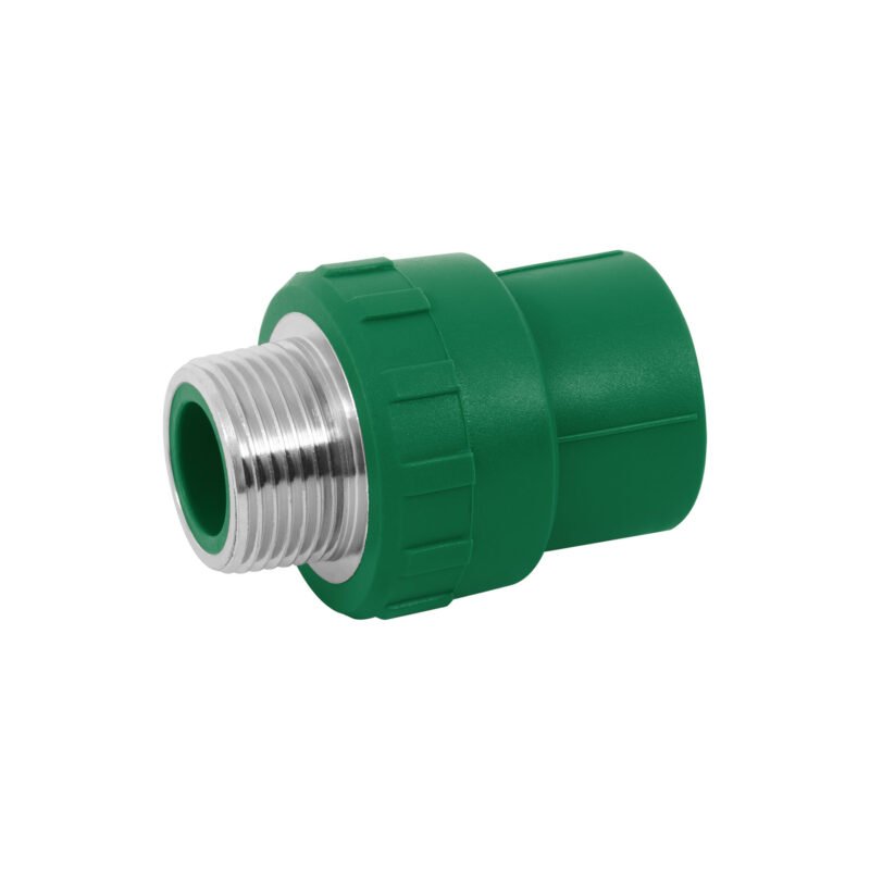 CV-613.jpg Código: 49881 Adaptador PPR 1' macho con inserto metálico, Foset CV-613