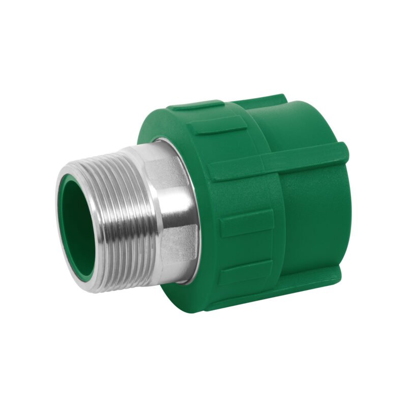 CV-615.jpg Código: 45451 Adaptador PPR 1-1/2' macho con inserto metálico, Foset CV-615