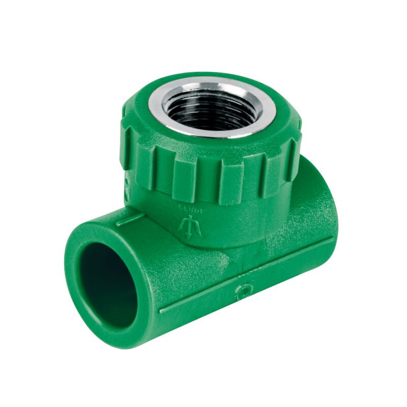CV-701.jpg Código: 49839 Tee hembra de PPR 1/2' con inserto metálico, Foset CV-701