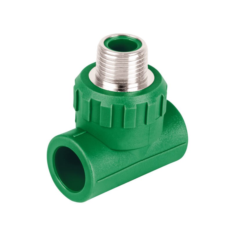 CV-711.jpg Código: 49838 Tee macho de PPR 1/2' con inserto metálico, Foset CV-711