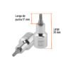 Código: 101292 Dado punta corta bristol M5, cuadro 1/2', Truper D-1205-BC