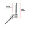 Código: 101248 Dado punta larga bristol M5, cuadro 1/2', Truper D-1205-BL