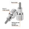 Código: 101293 Dado punta corta bristol M6, cuadro 1/2', Truper D-1206-BC