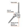 Código: 101249 Dado punta larga bristol M6, cuadro 1/2', Truper D-1206-BL