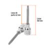 Código: 101249 Dado punta larga bristol M6, cuadro 1/2', Truper D-1206-BL
