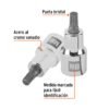 Código: 101294 Dado punta corta bristol M8, cuadro 1/2', Truper D-1208-BC