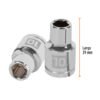 Código: 13260 Dado de 10 mm, 6 puntas, cuadro 1/2', Truper D-1210-M