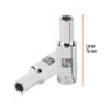 Código: 101002 Dado largo de 3/8' 12 puntas, cuadro 1/2', Truper D-1212-EL