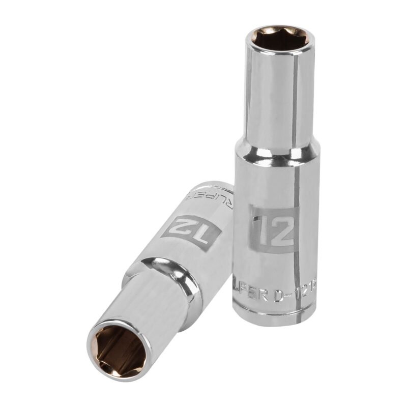 Código: 13352 Dado largo de 12 mm, 6 puntas, cuadro 1/2', Truper D-1212-ML