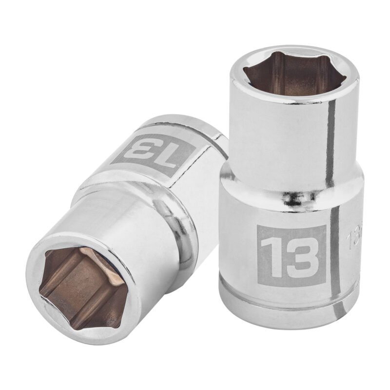 D-1213-M.jpg Código: 13263 Dado de 13 mm, 6 puntas, cuadro 1/2', Truper D-1213-M