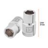 Código: 13263 Dado de 13 mm, 6 puntas, cuadro 1/2', Truper D-1213-M
