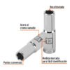 Código: 13353 Dado largo de 13 mm, 6 puntas, cuadro 1/2', Truper D-1213-ML