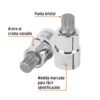 Código: 101246 Dado punta corta bristol M14, cuadro 1/2', Truper D-1214-BC