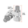 Código: 101247 Dado punta corta bristol M16, cuadro 1/2', Truper D-1216-BC