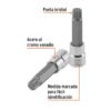 Código: 101304 Dado punta larga bristol M16, cuadro 1/2', Truper D-1216-BL